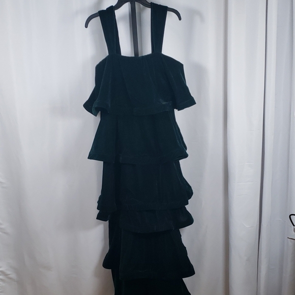 Buru Teagan Deep Green Velvet‎ Convertible Mini to Maxi Dress - SZ XS/S - NWT - Picture 7 of 16